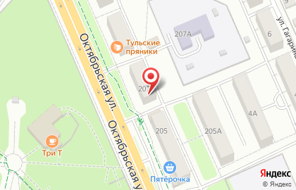 Магазин товаров для животных на Октябрьской улице на карте