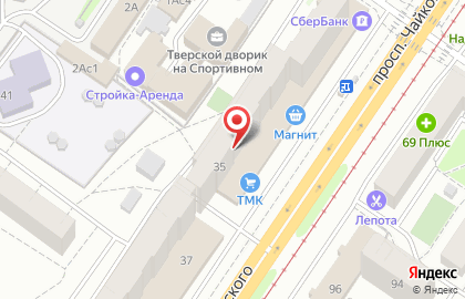 Салон связи МегаФон на проспекте Чайковского на карте