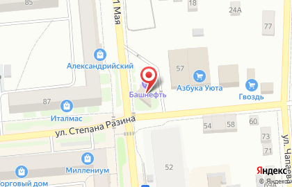 Автомойка Башнефть на улице 1 Мая на карте