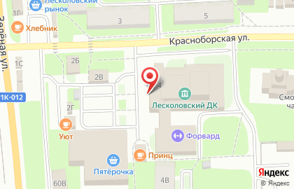 Спортивный клуб Лесколовский центр образования на Красноборской улице на карте