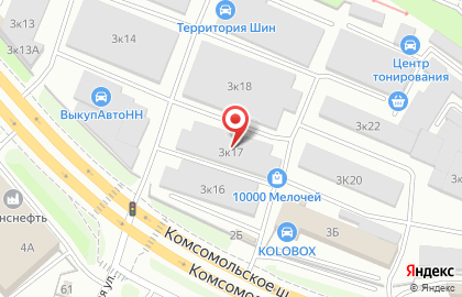 Оптово-розничная компания на Комсомольском шоссе на карте