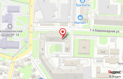 Банкомат Московский Индустриальный банк на 1-ой Баррикадной улице на карте