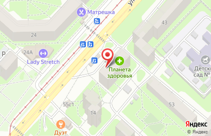Супермаркет Хомяк в Октябрьском районе на карте