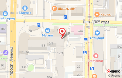 Компьютерные системы в переулке 1905 года на карте