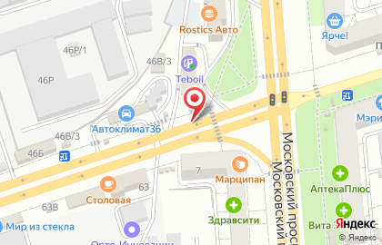 Киоск по изготовлению ключей, Коминтерновский район на Московском проспекте на карте