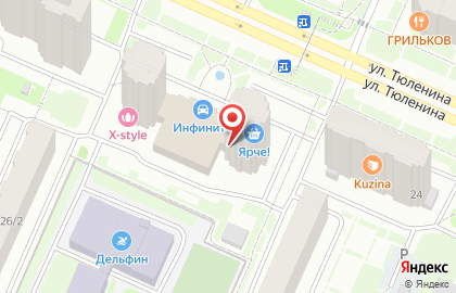Банкомат Банк Финансовая Корпорация Открытие на улице Тюленина на карте