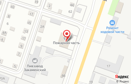 Пожарная часть №22 в Закаменске на карте