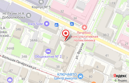 Прокуратура Нижегородского района на улице Минина на карте