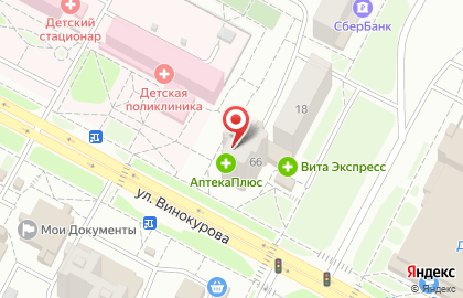 Банкомат Автовазбанк, филиал в г. Чебоксары на улице Винокурова, 66 в Новочебоксарске на карте