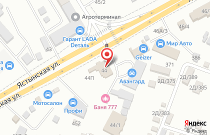 Автосервис Авангард на Ястынской улице на карте