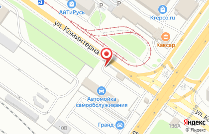 Автохит на улице Коминтерна на карте