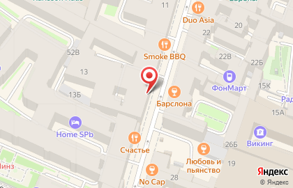 Санкт-Петербургский государственный детский музыкальный театр Зазеркалье на улице Рубинштейна на карте