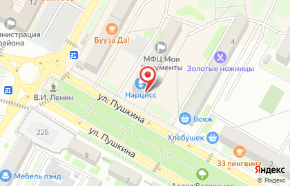 Магазин Солнышко на улице Пушкина на карте