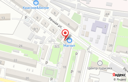 Сеть супермаркетов Магнит в Центральном округе на карте