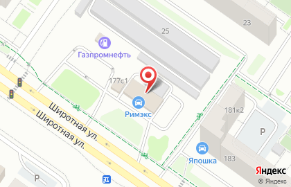 Автокомплекс на Широтной улице на карте