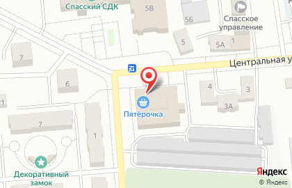 Дискаунтер Пятёрочка на Центральной улице на карте