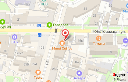 Центр маникюра и педикюра Шанс на Новоторжской улице на карте