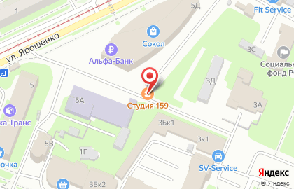 Магазин фастфуда в Московском районе на карте