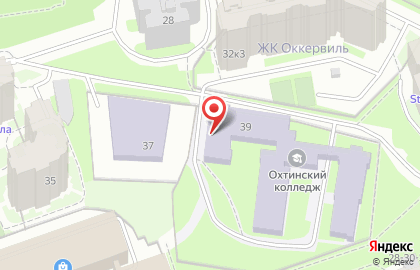 Охтинский колледж в Санкт-Петербурге на карте