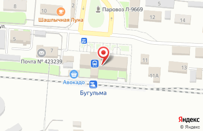Железнодорожный вокзал Бугульма на карте