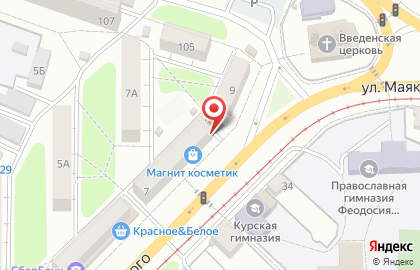 Магазин косметики и бытовой химии Магнит Косметик в Железнодорожном районе на карте