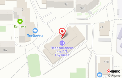 Ледовая арена Кемерово на карте