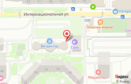 Пивная двор салон разливного пива на Интернациональной улице на карте