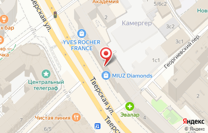 Ювелирный салон MIUZ Diamonds на Тверской улице на карте