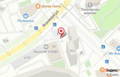 На Ясеневой на карте