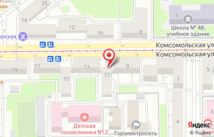Компания по проведению квестов KVESTROOM на Комсомольской улице на карте