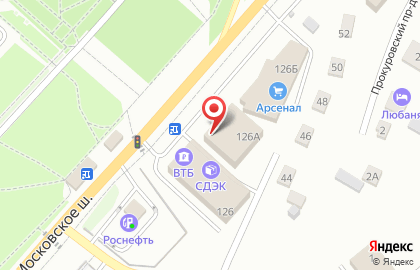 Zoom на Московском шоссе на карте