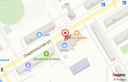 Салон продаж Tele2 на Пирятинской улице на карте