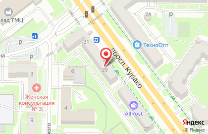 Магазин косметики и бытовой химии Цимус на проспекте Курако на карте