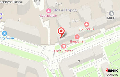 Клиника Охта Дентал на Новочеркасском проспекте на карте