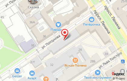 Магазин Даникс в Центральном районе на карте