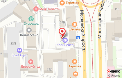 Копицентр OQ - полиграфия на метро Московские Ворота на карте