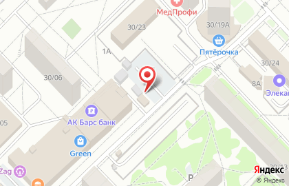 Автостоянка Юность в Набережных Челнах на карте