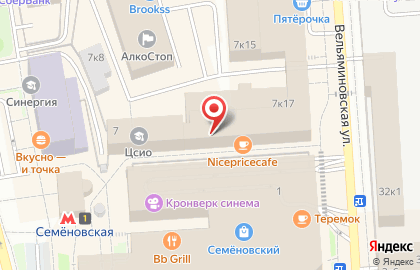 Кафе-пекарня МаМан на Семёновской площади на карте