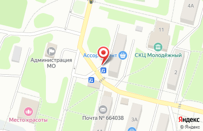 Магазин по продаже печатной продукции Пресс-Медиа в Молодежном переулке на карте
