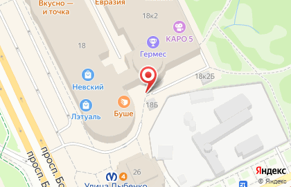Торгово-развлекательный комплекс Невский на проспекте Большевиков на карте