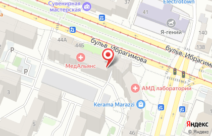 Нотариус Мустаева Г.А. на бульваре Ибрагимова на карте