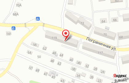 Магазин Дельфин на Пограничной улице на карте