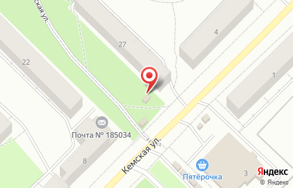 Киоск по продаже фруктов и овощей на Кемской улице на карте