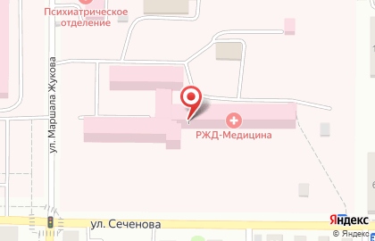 Отделенческая больница на улице Сеченова на карте