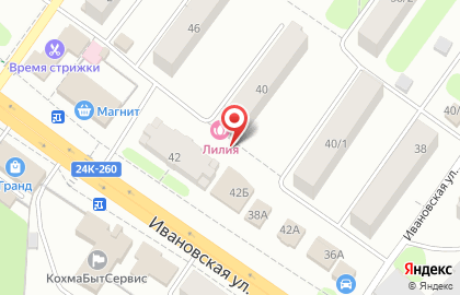 Салон-парикмахерская Лилия на Ивановской улице на карте