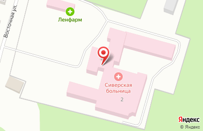 Сиверская районная больница на Восточной улице в Гатчине на карте