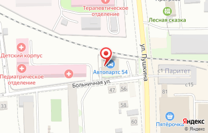 Агентство недвижимости Партнер на Больничной улице на карте