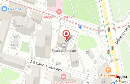 Всероссийская политическая партия Единая Россия в Тверском районе на карте