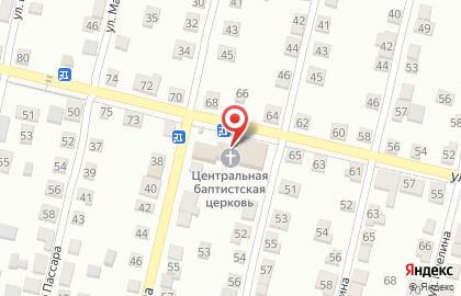 Церковь евангельских христиан-баптистов Центральная в Советском районе на карте