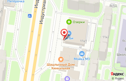Автомагазин Би-би на метро Ладожская на карте